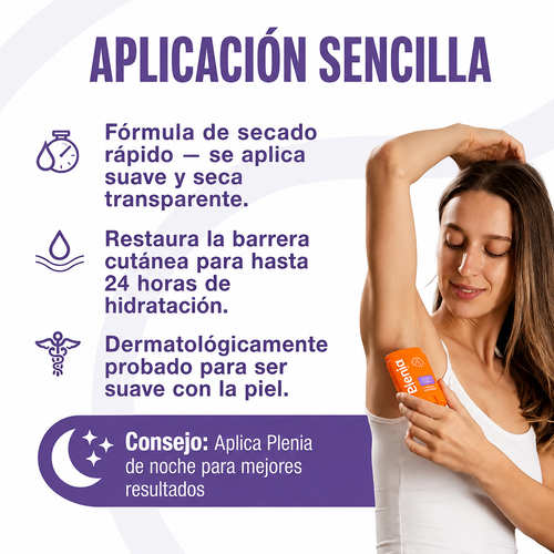 Plenia - Desodorante antitranspirable para una higiene invisible