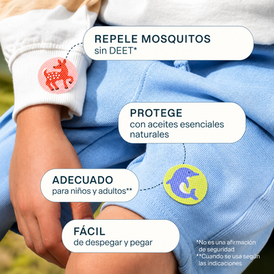 Plenia - Pegatinas con repelente natural de mosquitos