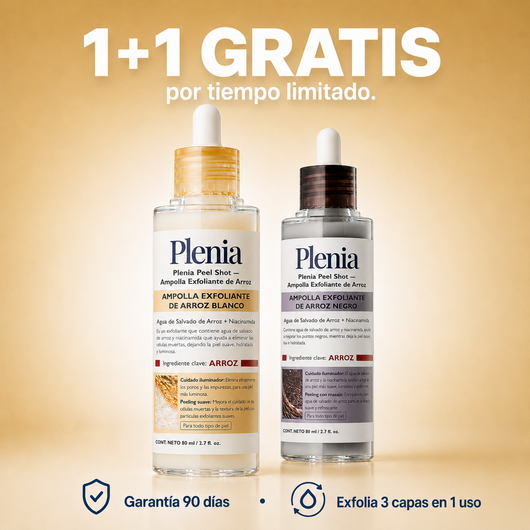 Plenia Peel Shot - Exfoliante de arroz | 1+1 GRATIS