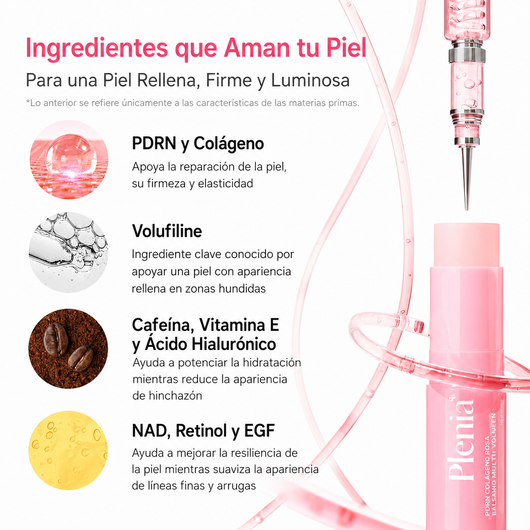 Plenia Collagen - Bálsmo múltiple de colágeno rosa | 1+1 GRATIS